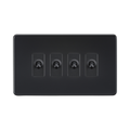 Matt Black Toggle Light Switch (4G 2-way) by Knightsbridge with Toggle Switch rated 10AX