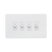 Matt White Toggle Light Switch (4G 2-way) by Knightsbridge with Toggle Switch rated 10AX