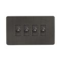 Smoked Bronze Toggle Light Switch (4G 2-way) by Knightsbridge with Toggle Switch rated 10AX