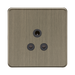 Antique Brass square wall plate with three black holes on a white background
