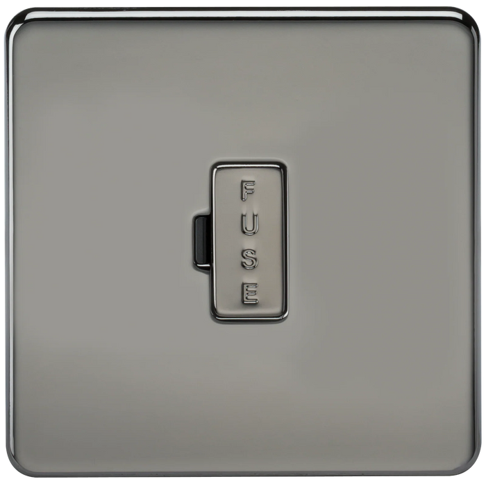 Knightsbridge 13A Fused Spur, Black Nickel SF6000BN