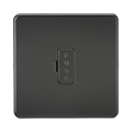 Matt Black Fused Spur by Knightsbridge with Unswitched rated 13A
