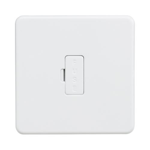 Knightsbridge Screwless Matt White 13A Fused Spur Unit SF6000MW