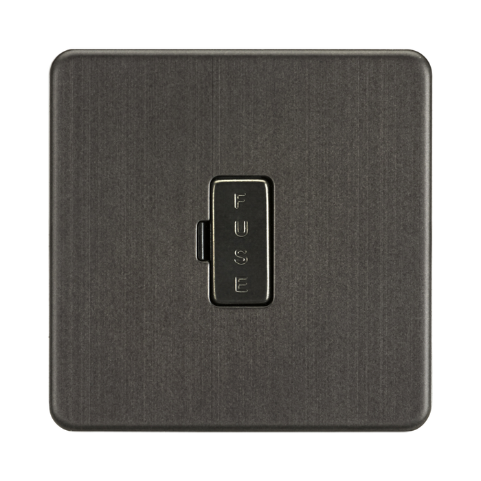 Smoked Bronze Fused Spur by Knightsbridge with Unswitched rated 13A