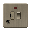 Antique Brass Fused Spur by Knightsbridge with Flex Outlet rated 13A