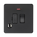 Matt Black Fused Spur by Knightsbridge with Flex Outlet rated 13A