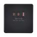 Matt Black USB Socket by Knightsbridge with Fast Charge USB Ports rated 63W