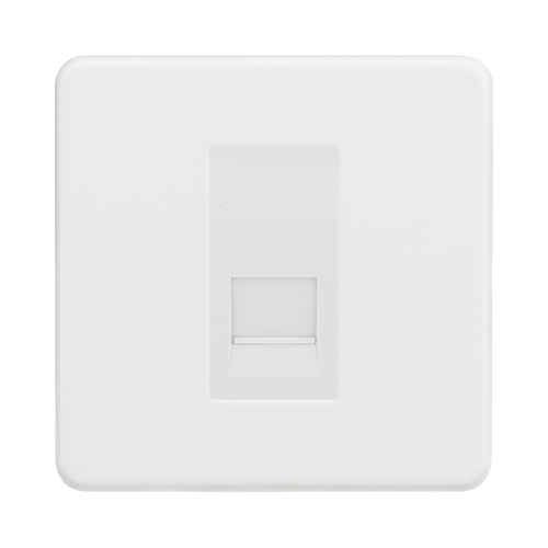 Knightsbridge Screwless Matt White 1G Slave Telephone Socket SF7400MMW