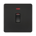 Matt Black 45A Switch by Knightsbridge with Double Pole rated 45A