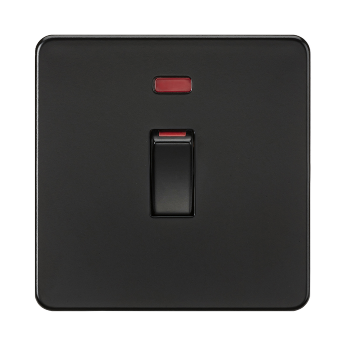 Matt Black 45A Switch by Knightsbridge with Double Pole rated 45A