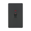 Anthracite 45A Switch by Knightsbridge with Double Pole rated 45A