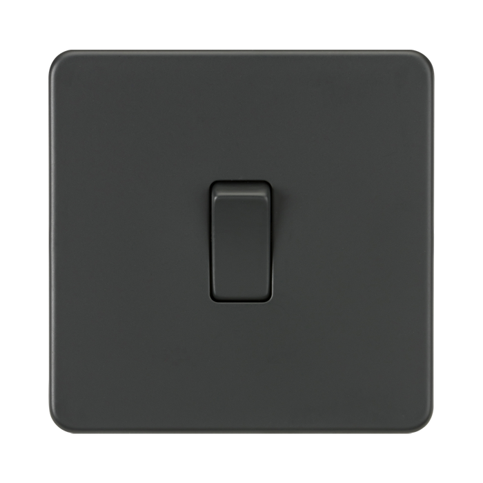 Knightsbridge Screwless Anthracite 20A 1G DP Switch SF8341AT