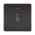 Matt Black Double Pole Switch with Neon by Knightsbridge with Double Pole rated 20A