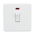 Matt White Double Pole Switch with Neon by Knightsbridge with Double Pole rated 20A
