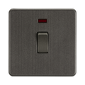 Smoked Bronze Double Pole Switch with Neon by Knightsbridge with Double Pole rated 20A