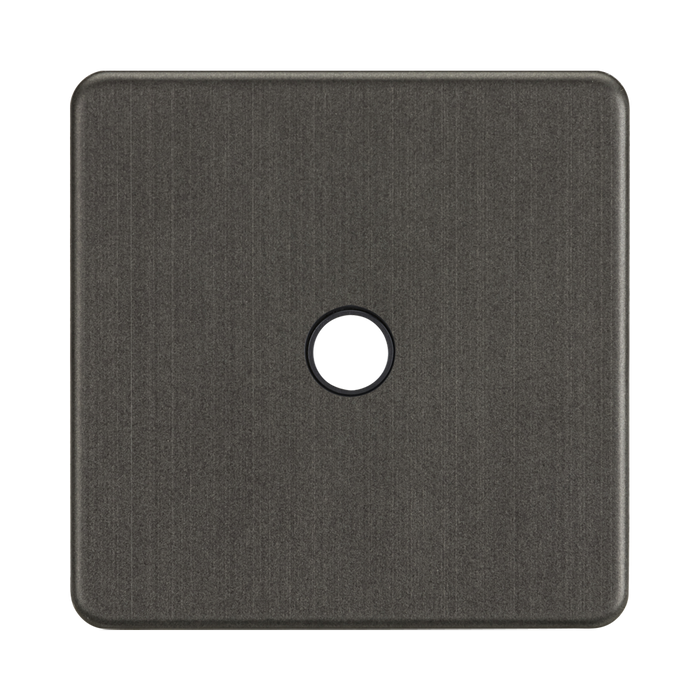 Knightsbridge Screwless Smoked Bronze 20A Flex Outlet Plate SF8342SB
