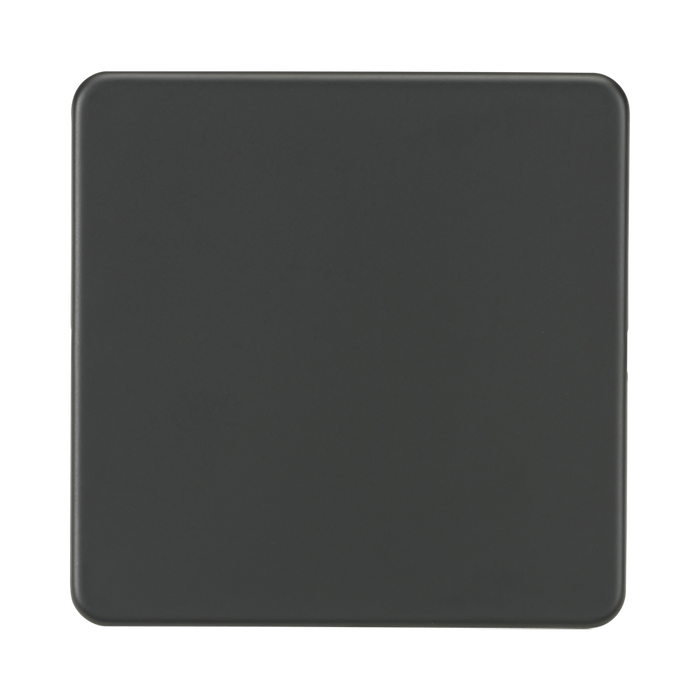 Anthracite Blanking Plate (1G) by Knightsbridge with Screwless flat plate