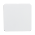 Matt White Blanking Plate (1G) by Knightsbridge with Screwless flat plate