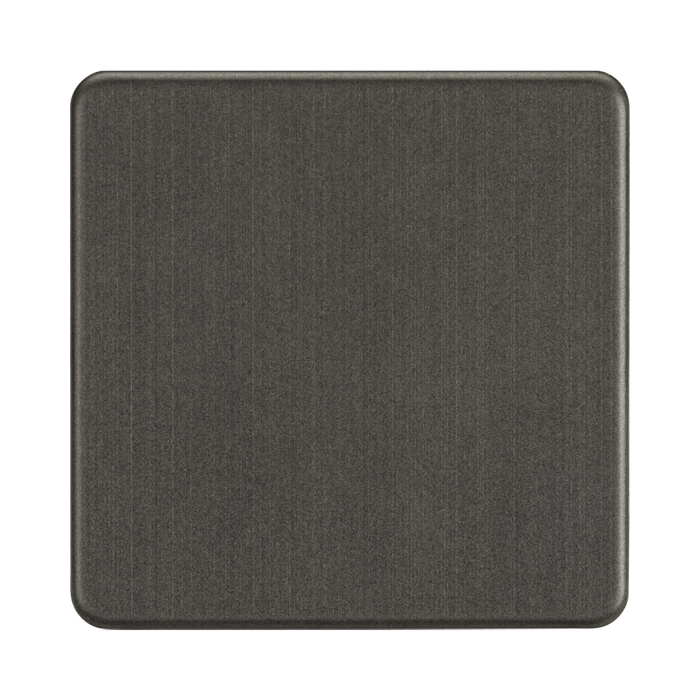 Smoked Bronze Blanking Plate (1G) by Knightsbridge with Screwless flat plate