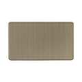 Antique Brass Blanking Plate (2G) by Knightsbridge with Screwless flat plate
