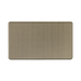 Rectangular metal plate with a brushed antique brass finish on a white background