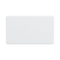 Matt White Blanking Plate (2G) by Knightsbridge with Screwless flat plate