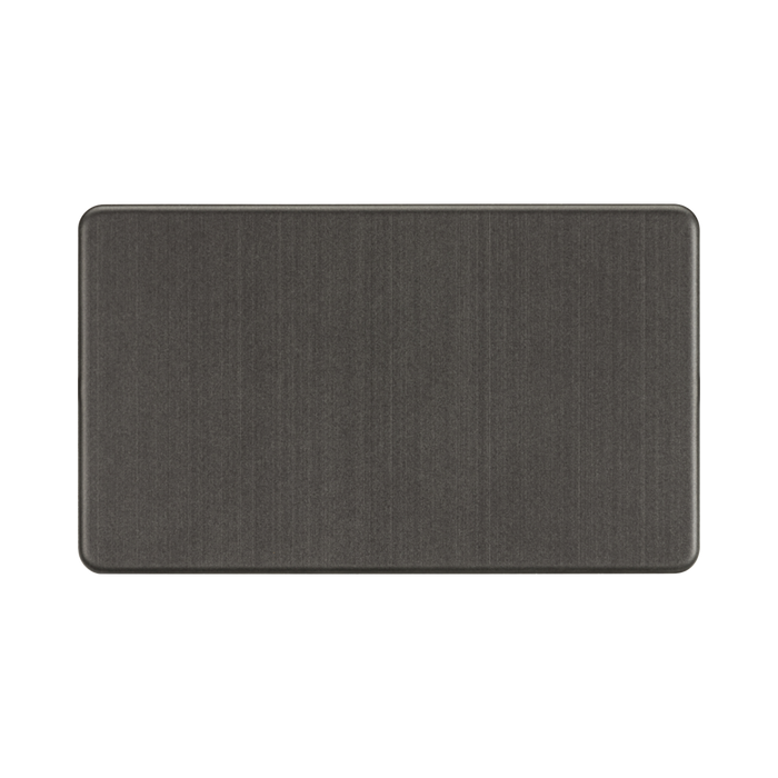 Smoked Bronze Blanking Plate (2G) by Knightsbridge with Screwless flat plate