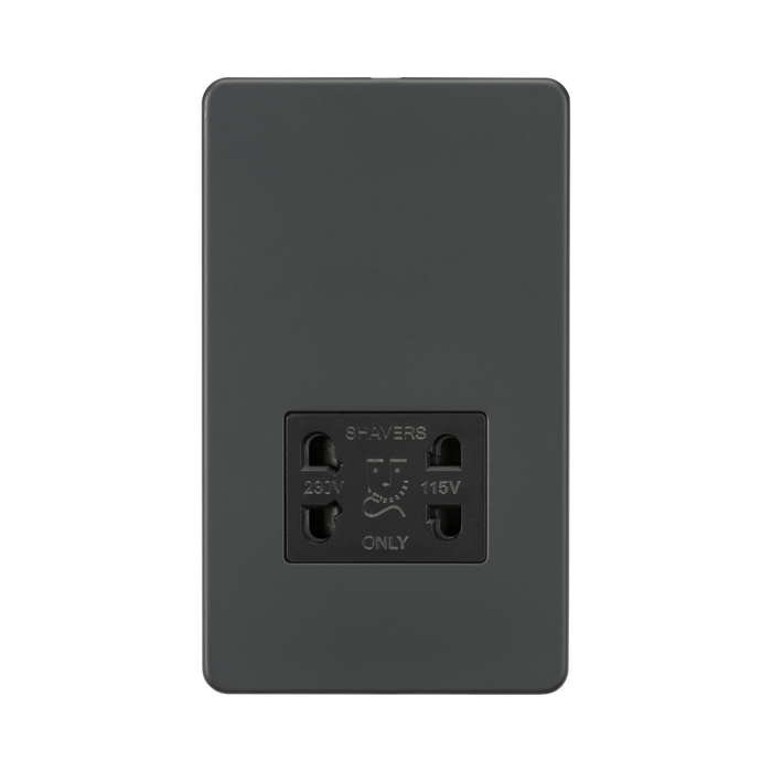 Anthracite Shaver Socket by Knightsbridge with IP41