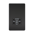 Matt Black Shaver Socket by Knightsbridge with IP41