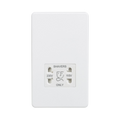 Knightsbridge Screwless Matt White Dual Voltage Shaver Socket SF8900MW