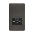 Smoked Bronze Shaver Socket by Knightsbridge with IP41