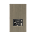 Antique Brass Shaver Socket by Knightsbridge with USB Ports