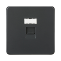 Anthracite Data Outlet by Knightsbridge with CAT6a Speed rated CAT6a