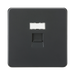 Anthracite Data Outlet by Knightsbridge with CAT6a Speed rated CAT6a