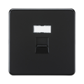 Matt Black Data Outlet by Knightsbridge rated CAT6a
