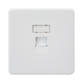 Matt White Data Outlet by Knightsbridge with CAT6a Speed rated CAT6a