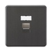 Smoked Bronze Data Outlet by Knightsbridge with CAT6a Speed rated CAT6a