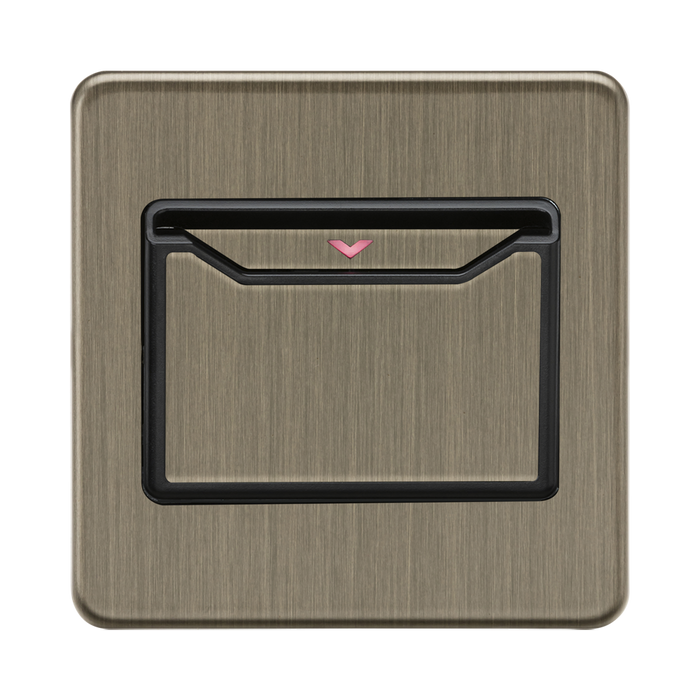 Antique Brass Key Card Switch by Knightsbridge with Key Card Switch rated 32A