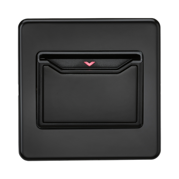 Knightsbridge Screwless Matt Black 1G Key Card Switch SFCARDMB