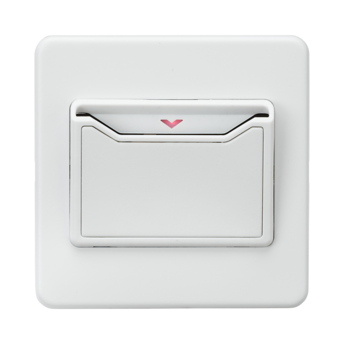Knightsbridge Screwless Matt White 1G Key Card Switch SFCARDMW