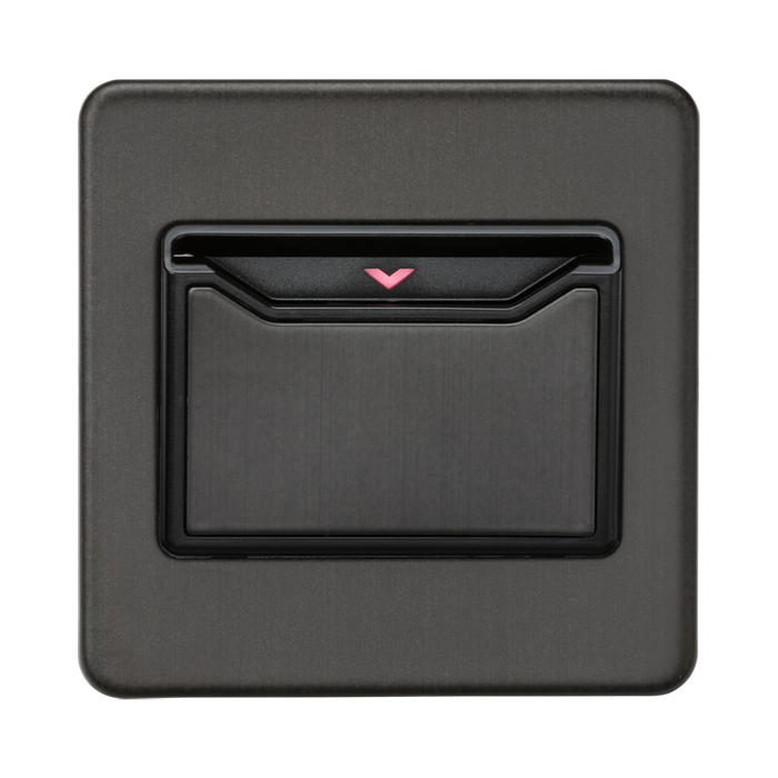 Knightsbridge Screwless Smoked Bronze 1G Key Card Switch SFCARDSB