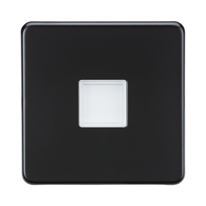 Matt Black Light by Knightsbridge with Plinth Light rated 230V