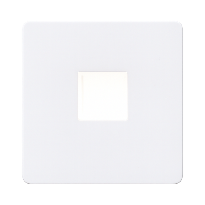 Matt White Light by Knightsbridge with Plinth Light rated 230V