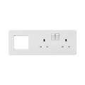 Matt White Combination Plate by Knightsbridge with Euro Compatible rated 13A