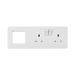Matt White Combination Plate by Knightsbridge with Euro Compatible rated 13A