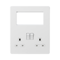 Matt White Sinlgle Multimedia Combination Plate by Knightsbridge with Euro Compatible rated 13A