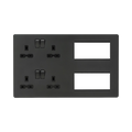 Knightsbridge Screwless Anthracite Multimedia Combination Plate SFR298AT