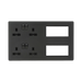 Knightsbridge Screwless Anthracite Multimedia Combination Plate SFR298AT