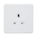Matt White Single Socket by Knightsbridge with Unswitched rated 13A