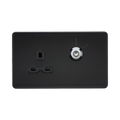 Matt Black Socket by Knightsbridge with Lockable Socket rated 13A